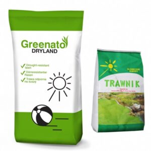 Trawa Odporna na Suszę Greenato Dryland 15kg + Nawóz do Trawy 10kg