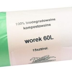 Worki BIO Biodegradowalne Kompostowalne 60L 15 szt. Zielony